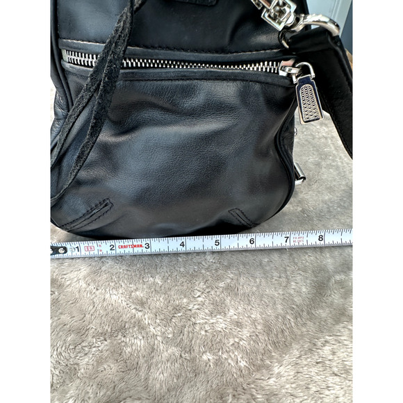Rebecca Minkoff Cupid Black Leather Silver Hardware Satchel Handbag Crossbody - Picture 9 of 10